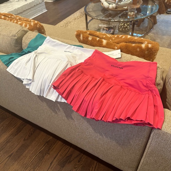 goldhinge Skirts Gold Hinge Pleated Tennis Skirt Set Of 3 All Xs